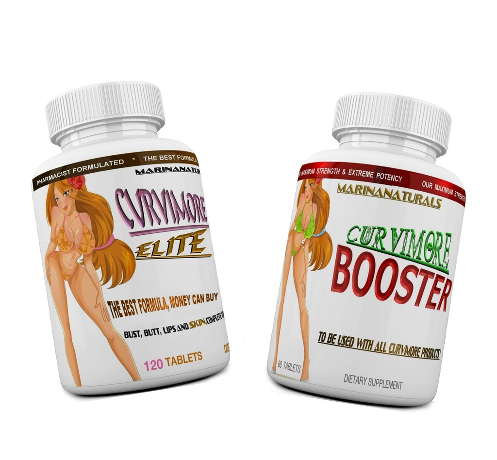 CURVIMORE Elite Complete Starter KIT Advanced Breast Enlargement, Butt Enhancement, Bust Enhancement, Booty Enhancement, Lip Plumping & Skin Tightening Pills – Bigger Breasts, Hips & Glutes. 1-Month