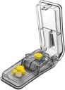 גלולת גלולות קטנות או גדולות. The Best Multiple Pill Splitter Ever! Design in the USA כפול כמו קופסת גלולות. לא מתאים לגלולות קטנות. Keychain Pill Holder כמו בונוס (Gray)