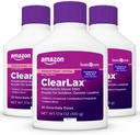 אבקת טיפול בסיסית ClearLax, Polyethylene Glycol 3350 עבור פתרון, Osmotic Laxative, Unflavored, 1.11 פאונד (Pack of 3)