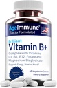 AgeImunal Vitamin B Complex with Vitamin D3 B12 B6 Magнезийски Bigliminate and Folate as Methylfolate - Doctor Formulated Methylated B Complex Appliment - без Niacin