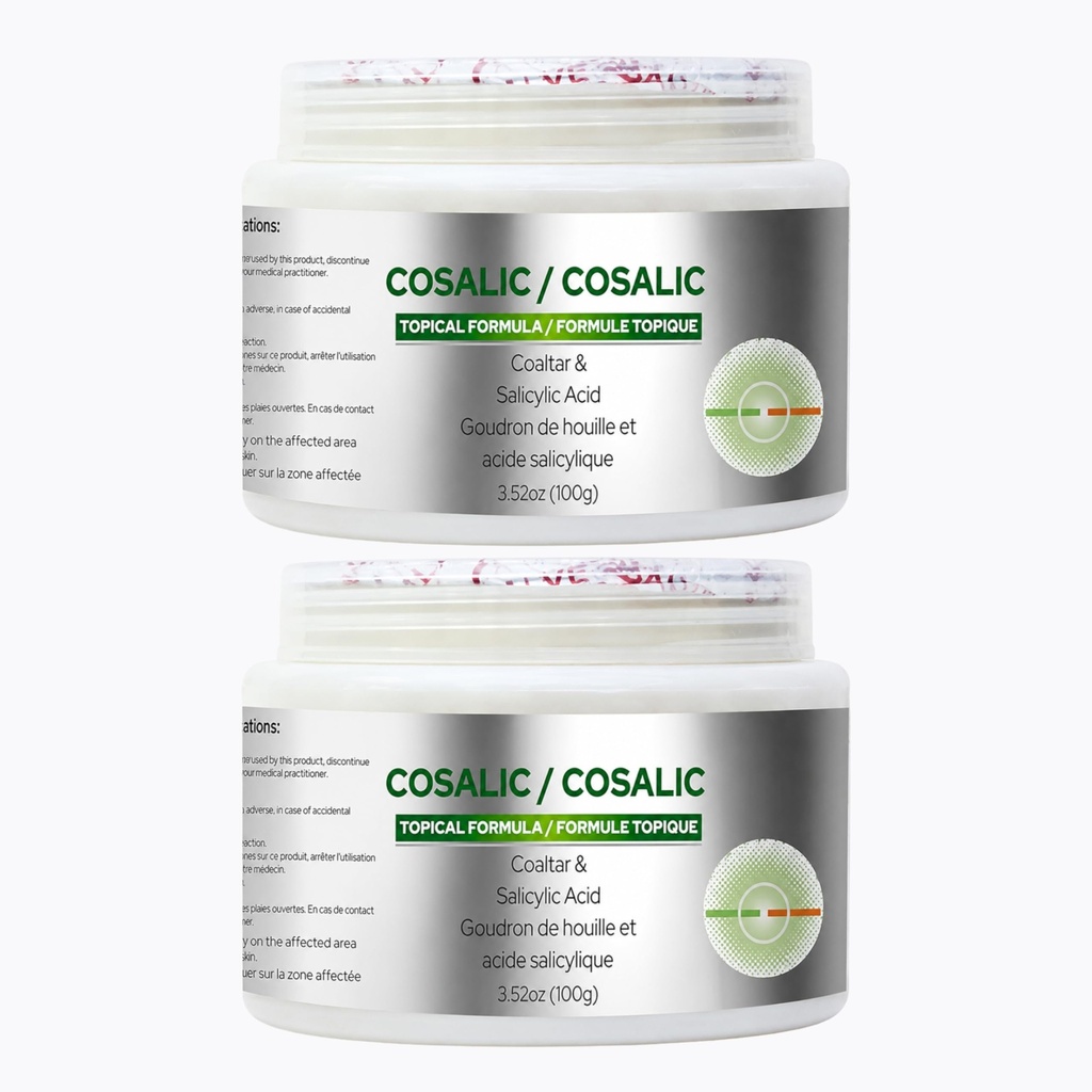 SALVE Cosalic Coal Tar & Salicylic Acid Ointment (100 g / 3.5 oz) Pack of 2 - Psoriasis Relief Cream for Scaly, Itchy, Flaky Skin