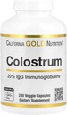 加利福尼亚州金营养 Colostrum 聚焦波维纳前乳前补充物 Feature Imunoglobulins - 免疫支持 - Gluten Free,非GMO,无抗生素 - 240 Veggie Capsules
