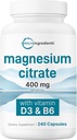 Micro Ingrediencie Magnézium Citrát 400mg, 240 Kapsule 