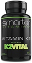 Smarter Vitamin K2 MK7 100mcg, Made with K2VITAL and Kale, 60 Liquid Softgels