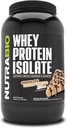 NutraBio 100% Whey Protein Isolate Protein Powder, 25g Protein con profilo completo di aminoacidi, Non-GMO, Soy & Gluten Free, Carbo basso, Polvere di proteine del siero di calorie bassa, Burro di arachidi al cioccolato, 2 Lbs