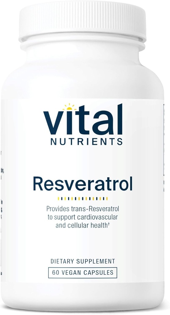Nutrientes Vital Resveratrol Ultra Antioxidante de Alta Potência Trans Resveratrol para Apoio à Saúde Cardiovascular e Celular* Suplemento Vegan