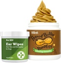 Pet MD Dog Ear Cleaner Wipes + Riley 's Calming Peanut Butter til hunde