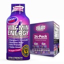 Vitamin Energy Focus+ Extra Strength Energy Shot Berry 24 Pack, 260mg Natural Caffeine, B-Vitamins, CoQ10, Aminoacidi, Focus, Produttività & Clarity, Zero Sugar, Gluten-Free, 1.93 fl oz