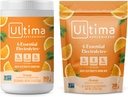 Ultima Replenisher Electrolite Powder Mix Bundle - Sugar Free - Orange, 90 Serving Canister dan 20 Stickbags - 6 Electrolite dan Mineral - Keto Friendly, Vegan, Non-GMO