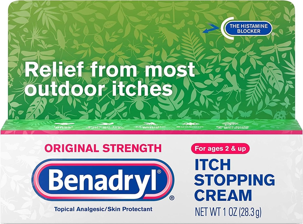 Benadryl Itch Stopping Cream Alkuperäinen vahvuus 1 oz (Pakki 6)