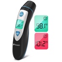 Stirnthermometer für Erwachsene und Kinder mit Ear-Funktion (Superior Genauigkeit, Schnell &amp; einfach zu bedienen mit farbigem Fever Alarm und 20 Speicher, schnelle 1-sec Temperaturthermometer