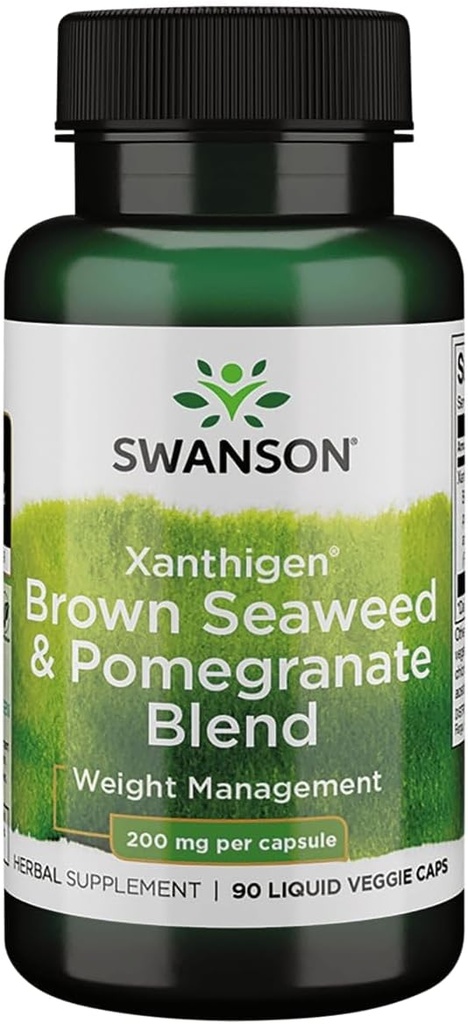 Swanson Xanthigen- Браун Seaweed & Pomegranate Blend- 200 Milligrams, 90 Рідкі Veggie Caps