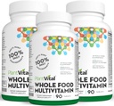 Plantavital Alimentos integrais Multivitaminas com 42 Superalimentos Vegetais crus e frutas Vitaminas Terra Energia Frutas e vegetais Suplemento Puro Fruta e vegetais Suplementos - 270 Comprimidos