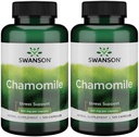 Swanson Chamomile Stress Support - Realizzato con il fiore della camomilla tedesca - Integratore a base di erbe per promuovere lo stress, il rilassamento e il sostegno al sonno - Aiuta il corpo e la mente facili - (120 capsule), 2 Pack