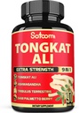 Satoomi 9in1 Tongkat Ali Kök Ekstraktı - Ashwagandha, Tribulus Terrestris - 3 Ay üçün 90 Kapsül - Support Strength, Enerji və Sağlam Immune