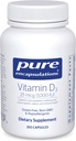 Pure Encapsulations Vitamin D3 25 mcg (1,000 IU) - supplement to Support Bone, Joint, Breast, Heart, Colon ' Immune Health - with Premium Vitamin D - 250 Capsules