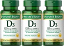 Nature's Bounty Vitamin D3 125 mcg-5000 IU Softgels, Maximum Strength 150 ea ( Pack of 3)