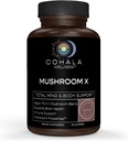 Houba X - Veganské houbové gumy Komplex 10- in-1 Blend - Reishi Turkey Tails Lions Mane Dodatek - Mozek, Imunitní podpora, Energie, Stress Relief - 60 Gumy