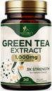 Green Tea Extract 1000mg Per Serving - Standardized 45% EGCG & 98% Polyphenols - 3X Strength Green Tea Pills for Energy, Supports Heart Health, Herbal Supplement, Vegan, Bottled in USA - 240 Capsules
