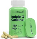 LongLifeNutri Indole- 3- karbinol 400mg - 120 Vegeterian Kapsle, 4- měsíční dodávky, Organic Supplemente for Hormon Balance & Cellular Health, Lab Tested, Made in USA