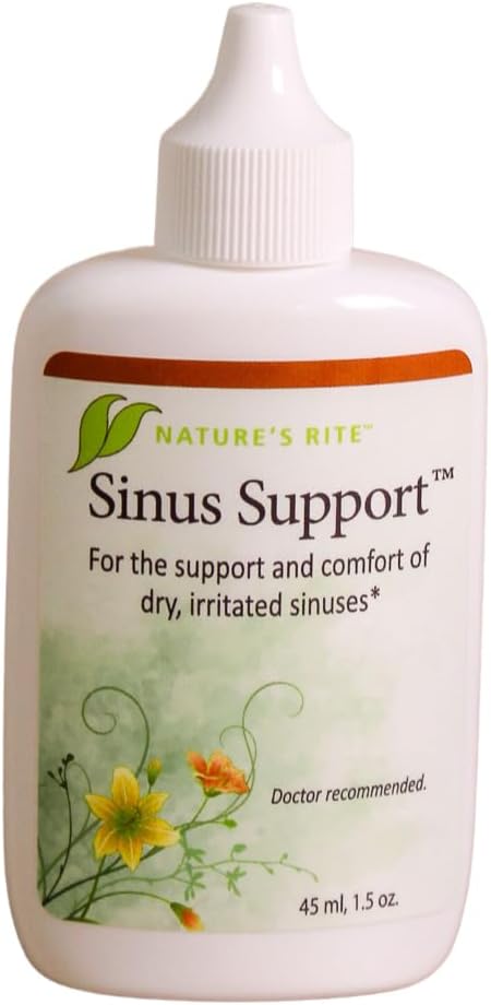 Natura Rite Sinus SupportTM, 1.5 oz. (45 mL) - Portable, All-natural Sinus Spray - All-Season Relief for Alergia eta Kutsadura Irritation - Moisturizes & Soothes Sinus Tissue - Estatu Batuetan egina