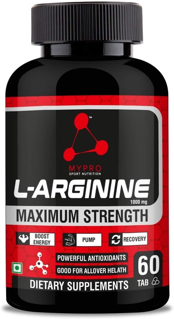 Sport Nutrition L-Arginin 1000mg Dopolnilo za rast mišic, Stamina, Imunski spodbujevalec in energijo, 60 tablet