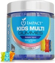 Impact Kids Multi Gummies - 60 Count Sugar Free Võimas segu vitamiine ja toitaineid, Mitte-GMO, Vegan & Tervis Heas seisundis lapsed Multivitamiin