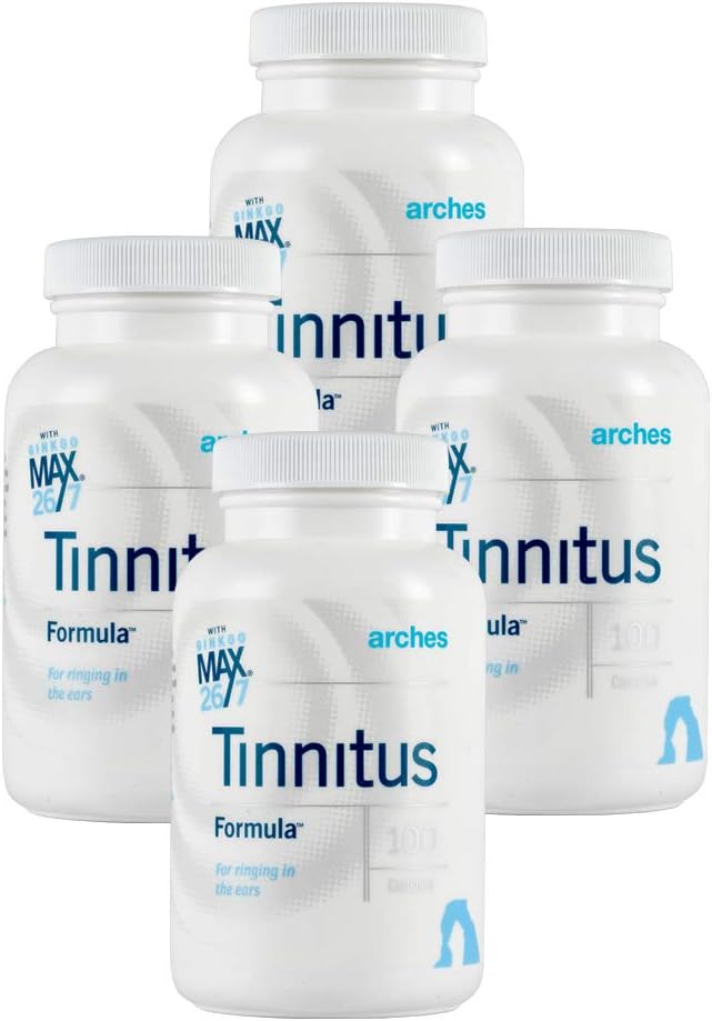 Arches Tinnitus Starter Kit - İndi Ginkgo Max 26/7 - Ringing Ears - 4 Şüşə - 100 Day Supply