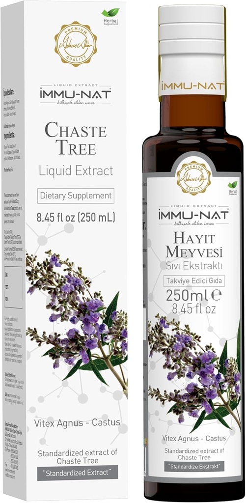 Chaste Tree Berry Extract - 8.5oz - Urtemenopause & PMS Relief - Alkohol- Gratis Wellness supplement