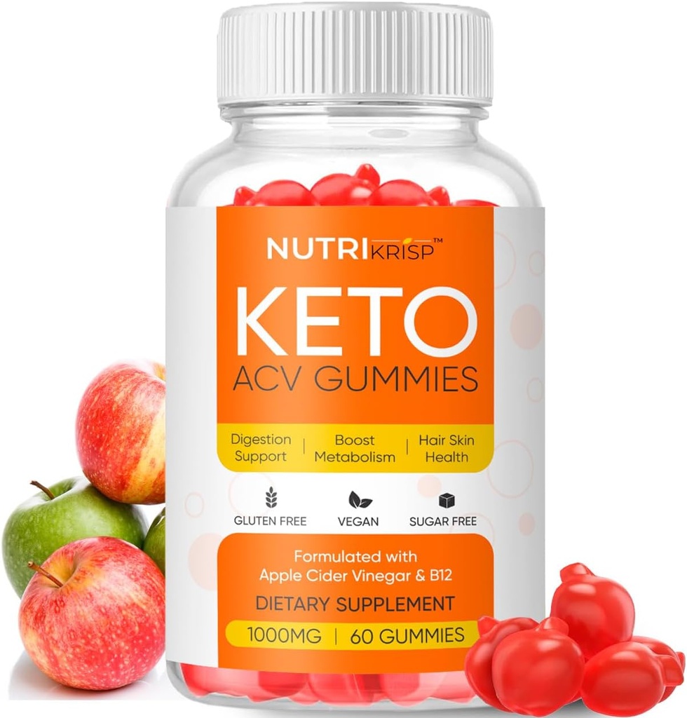 Advanced Keto ACV Gummies - Sugar-Free Gluten Free Pro Active Apple Cider Essig Ergänzung für Männer Frauen (1000MG)
