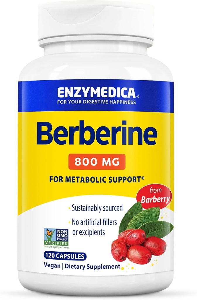 Enzymedica, Berberine, 800 mg, 120 greve