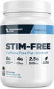 Laboratório Transparente Stim-free Pré-treino - Cafeína e Stim Free Pré-treino em pó para homens e mulheres com Beta Alanine Pó, Citrulina Malate, & elevATP - 30 Servings, Framboesa Azul