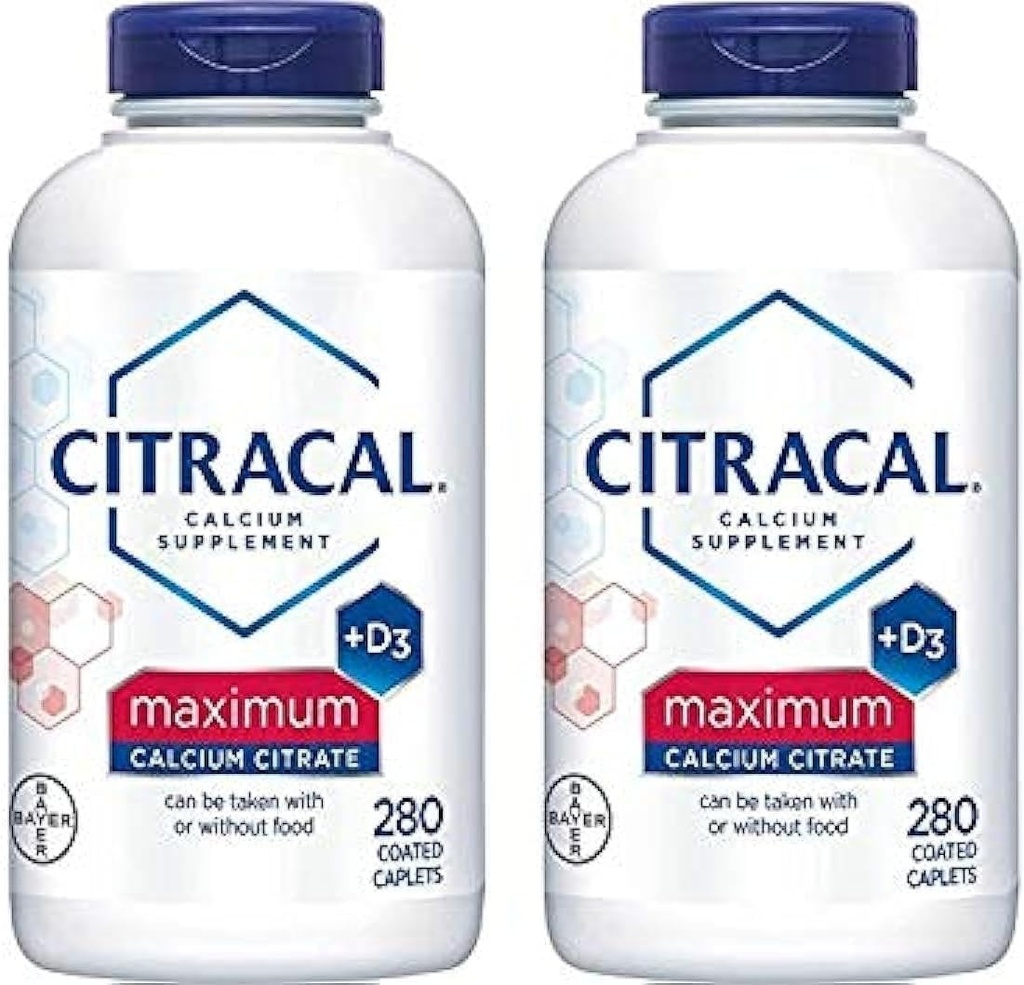 Citracal - Citrato di calcio con vitamina D3 - 2 Bottiglie, 280 Caplets Ogni