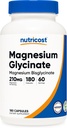 Nutricost Magnesi Glicitiu Capsules (180 Capsules, 210 mg Perving) - Magnesi Glycitiu suplementari per a la suau absorció