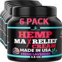 6PACK Healthergize Hemp Cream-Natural Premium Quality-Full Body Relief Instant Results-Hemp Oil Infused-Lavendel, Aloë, Kurkuma, Ache, Spieren, gewrichten, spieren, rug, knieën, Neck-Made in USA...