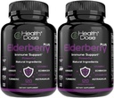 Kesehatan Dose Elderberry Plus Capsules - Suplemen Dukungan Imune dengan Vitamin C, D3, Zinc, Selenium & 11 Ingreasi untuk Year-Round Wellness - 120 Veggie Kapsul, 2 Bulan Pasokan