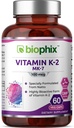 biophix Витамин K2 MK-7-100 mcg 60 Veg капсули - Подкрепете Strong Bones Имунно здраве