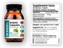 DR WAKDE 'S Brahmi Capsules (Bacopa monniera, 60 Veg Caps, Plant-Based Additive, Ayurvedic Herb, All Natural, Vegan)