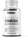 Charcoal Gummies | Activated Charcoal | Natural Detoxification | Alleviates Gas & Bloat   Vegan | 60 count