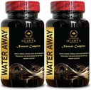 Natural Water Away Pills - Diuretic Water Pills, Fast Acting Bloating Relief, Water Retention Relief, uric Acid Diet, Water Retention and Flushing - 2 Bottles