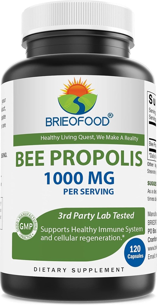 Brieofood Bee Propolis 1000mg per tarjoilu - 120 kapselia