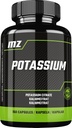 Potassium 365 mg from Organic Form Potassium Citrate - 150 Vegan Capsules - 5 Months Supply - Diet supplement to Maintain Normal blood Pressure and Muscle Function - by MZ