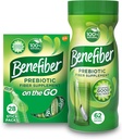 Benefiber Daily Prebiotic Хранителни фибри добавка прах стик опаковки, 28 пръчки, 3.92 Ounces Each and Benefiber Daily Prebiotic Хранителни фибри добавка прах, 62 Сервиз / 8.7 Унции