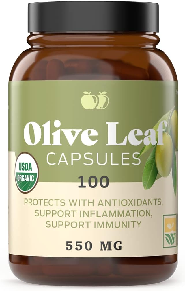 Completats productes ecològics de l' Olive Leaf Capsules - 550mg, 100 comtes, 1100mg per Serving