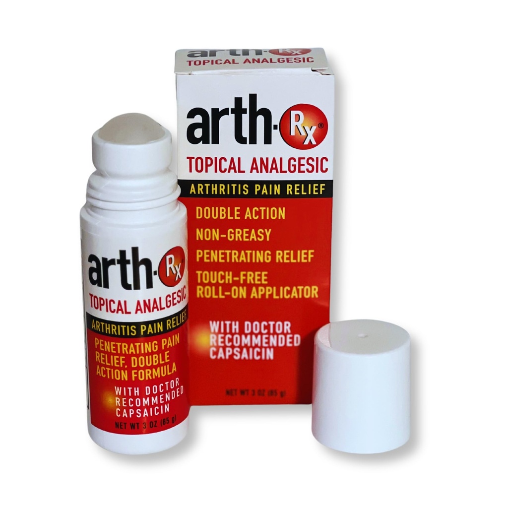 Topical Analgesic Arthritis Pain Relief, Warming Penetrating Capsaicin Roll on, Maximum Relief for Arthritis, Muscle, Joint and Back Pain 3 oz