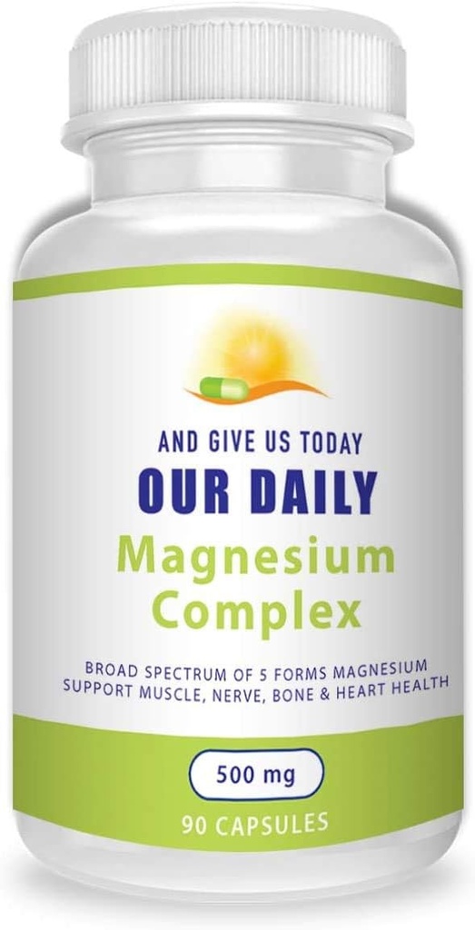 Magnézium Complex Supplement (500mg / 90 Kapsule) - Magnézium zmes s aspartát, oxid, glycinát, glukonát a Dusičnan 