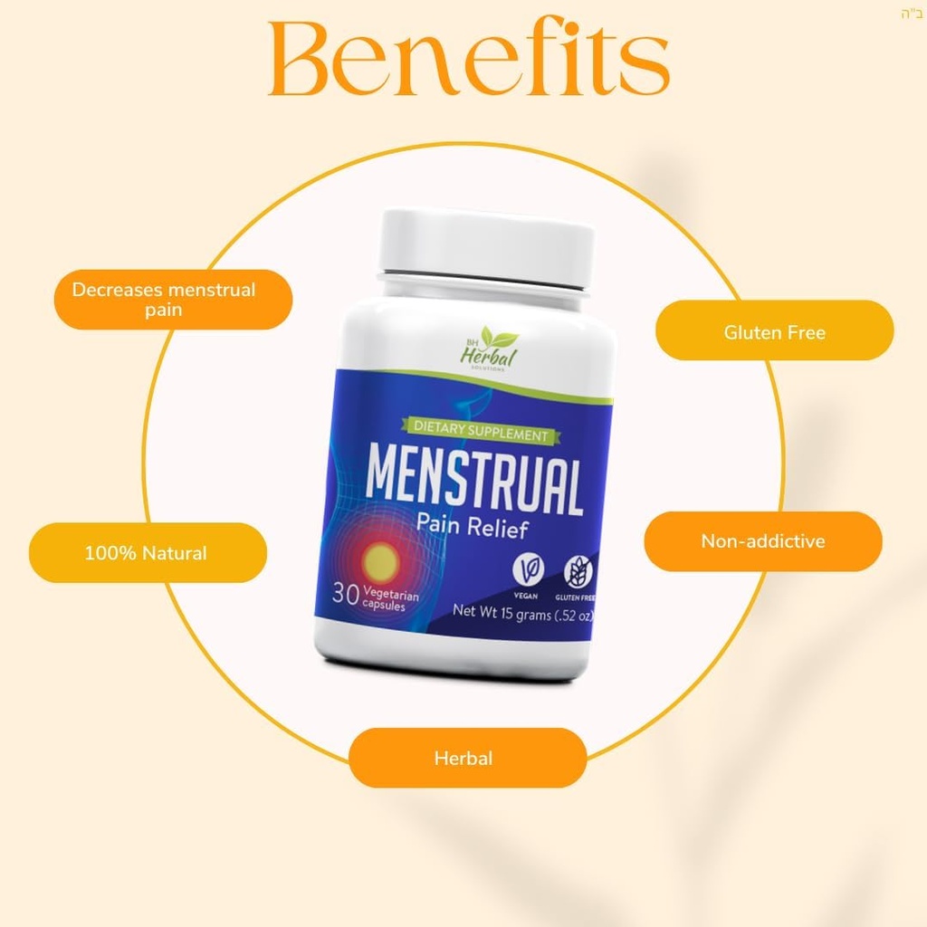 Menstrual Period Symptoms Relief - Premenstrual Cramps Relief - 100% Natural and Herbal