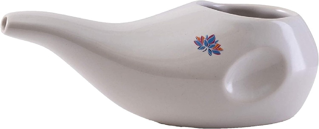 Parim hinnatud keraamiline Neti Pot - ergonoomiline disain ja käsitsi valmistatud, Dove White