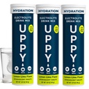 Uppy! Lemon-Lime Електролитен Hydration Tablets  по 30 Count (3x10)  год. във вода за бърза рехидратация за пътуване, Спорт и Фестивали . . .